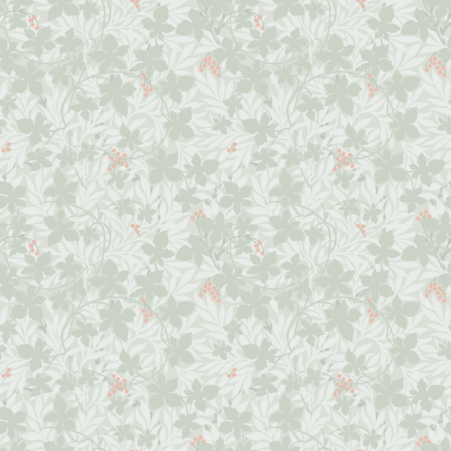 Sample - Vinbarsblad Wallpaper - Green