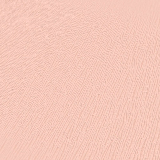 Textured Vinyl Wallpaper - Coral Pink