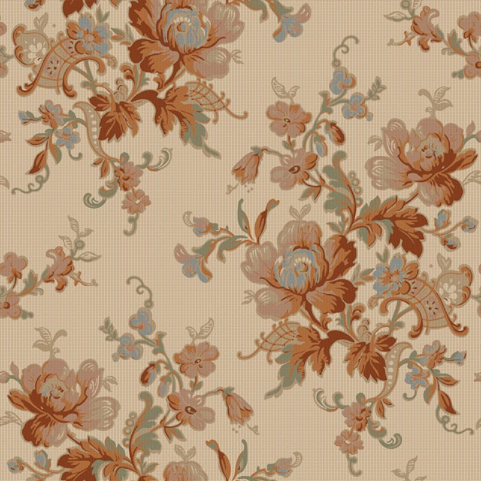 Sample - Ingeborg Wallpaper - Red/Multi