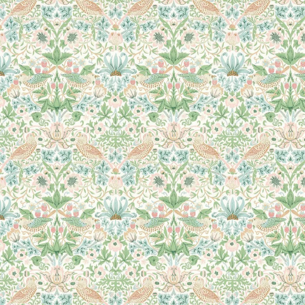 Strawberry Thief Wallpaper - Cochineal Pink