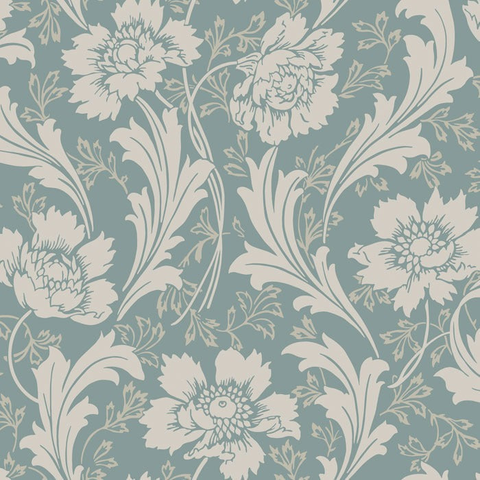 Sample - Villastaden Wallpaper - Blue