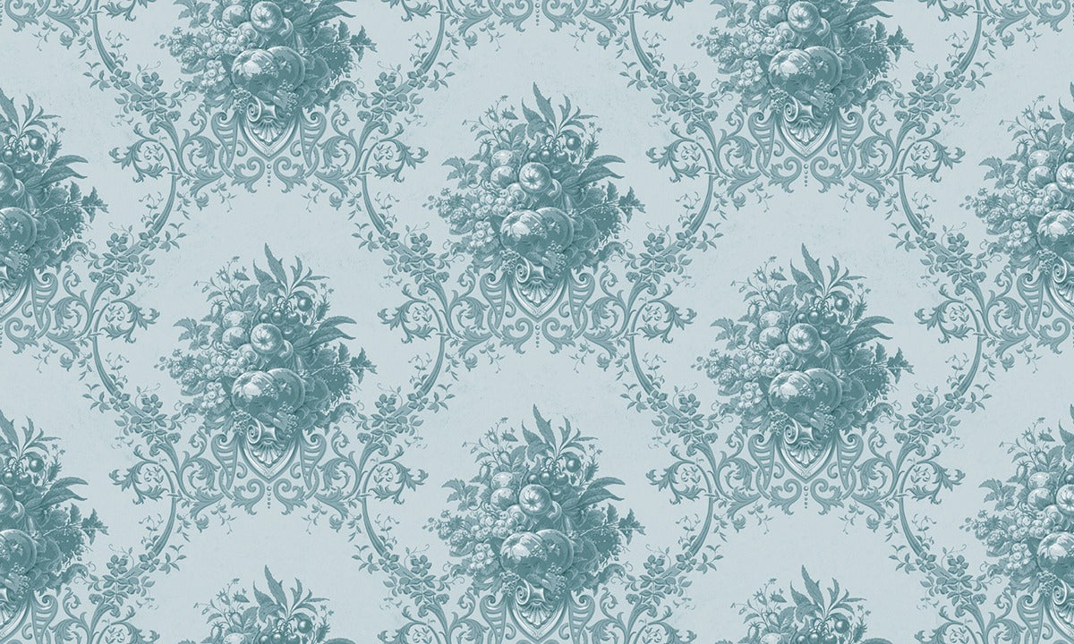 Paradise Medallion - Custom Sized Wallpaper Mural (per m2) - Blue