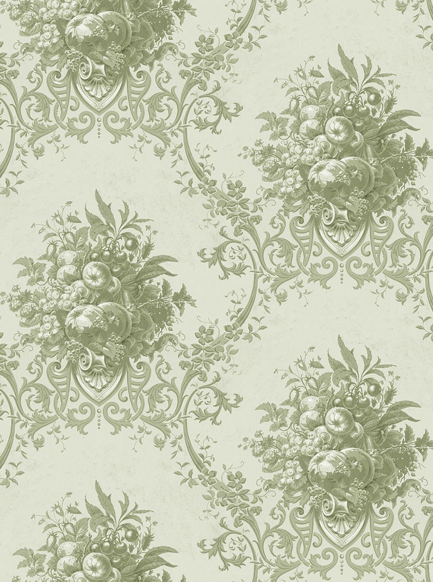 Sample - Paradise Medallion - Custom Sized Wallpaper Mural (per m2) - Green