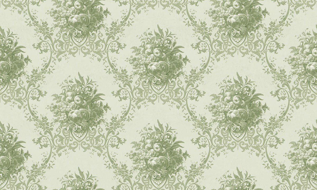 Paradise Medallion - Custom Sized Wallpaper Mural (per m2) - Green
