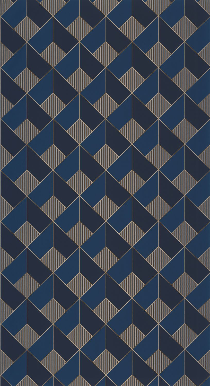 Spaces Square Wallpaper - Midnight Blue