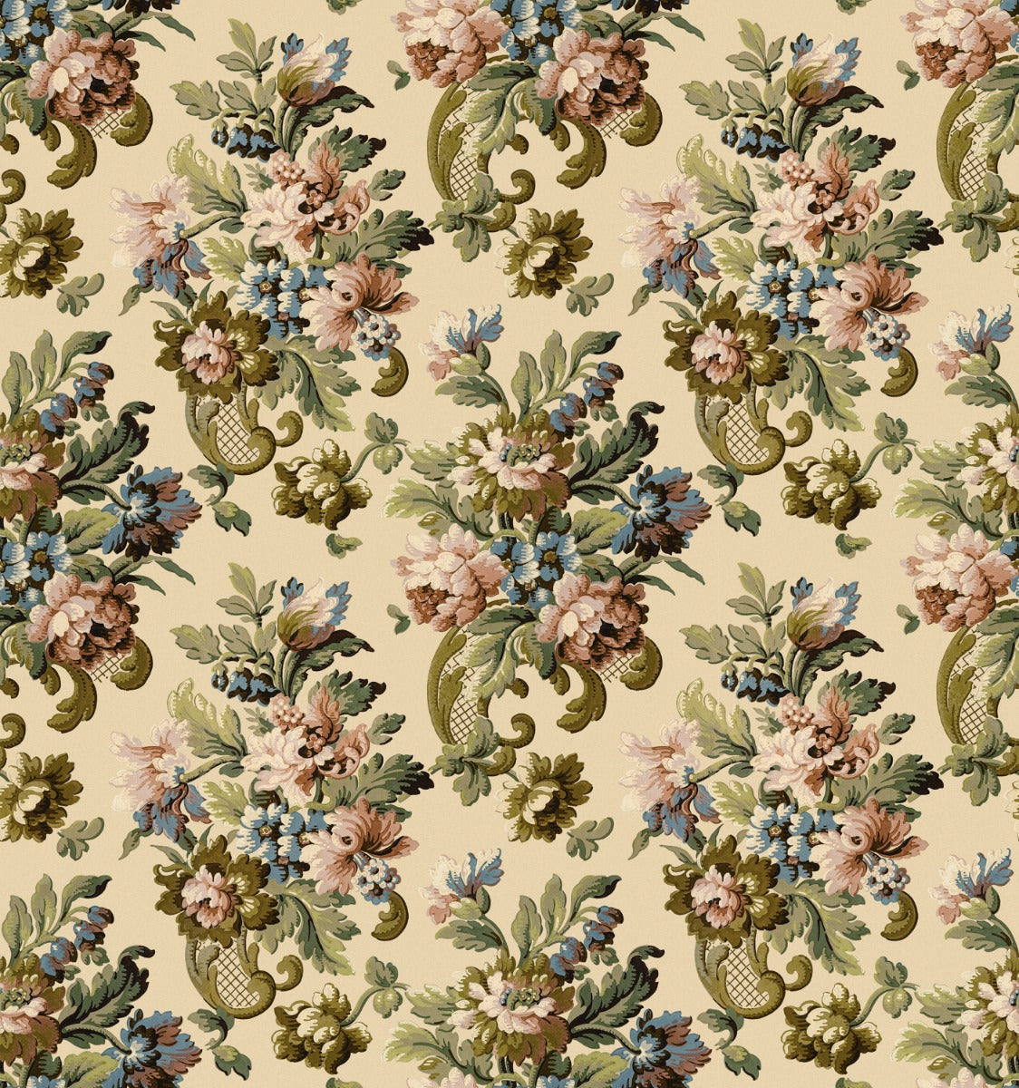 Fredrika - Custom Sized Wallpaper Mural (per m2) - Green Multi
