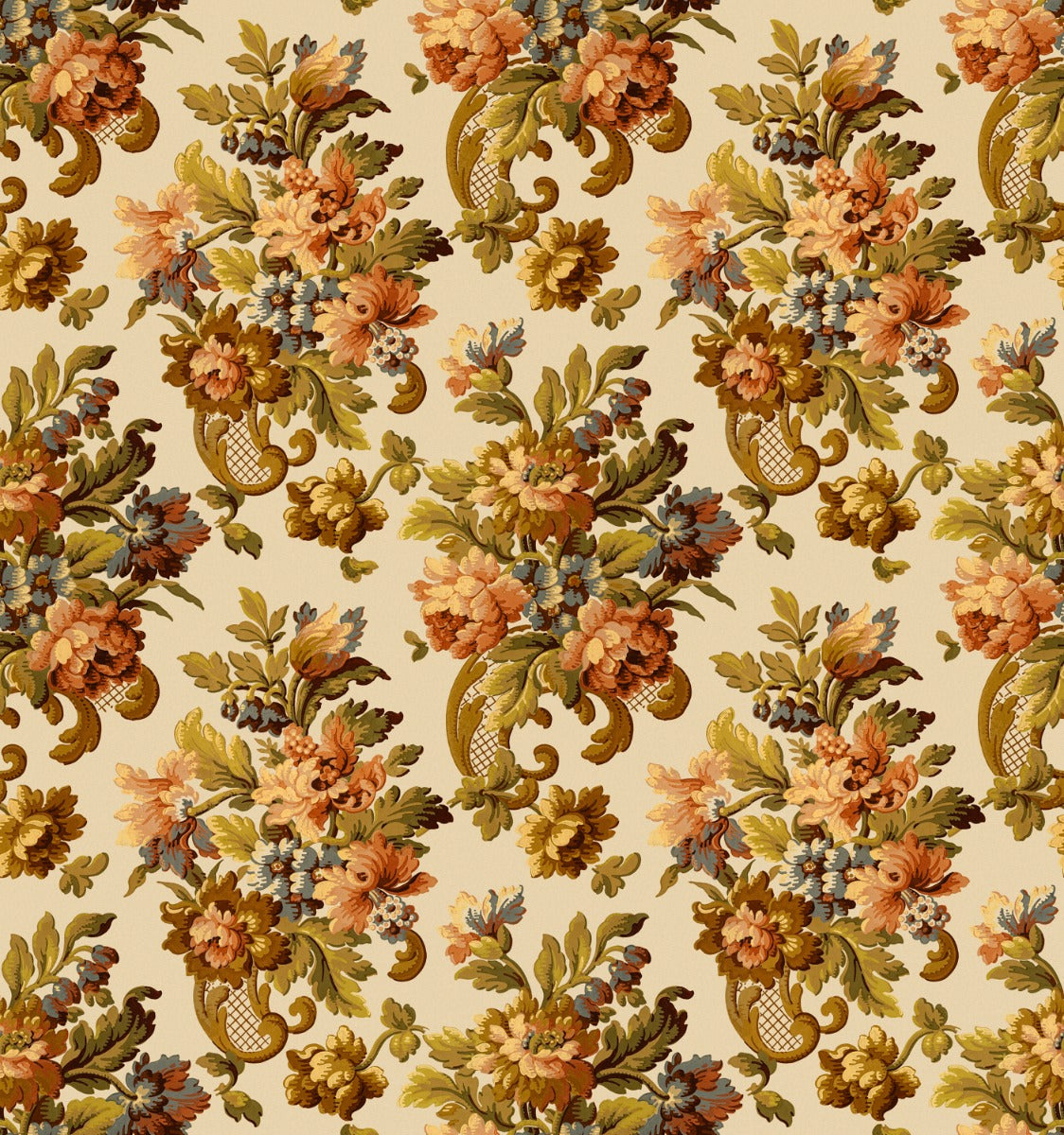 Fredrika - Custom Sized Wallpaper Mural (per m2) - Warm Multi