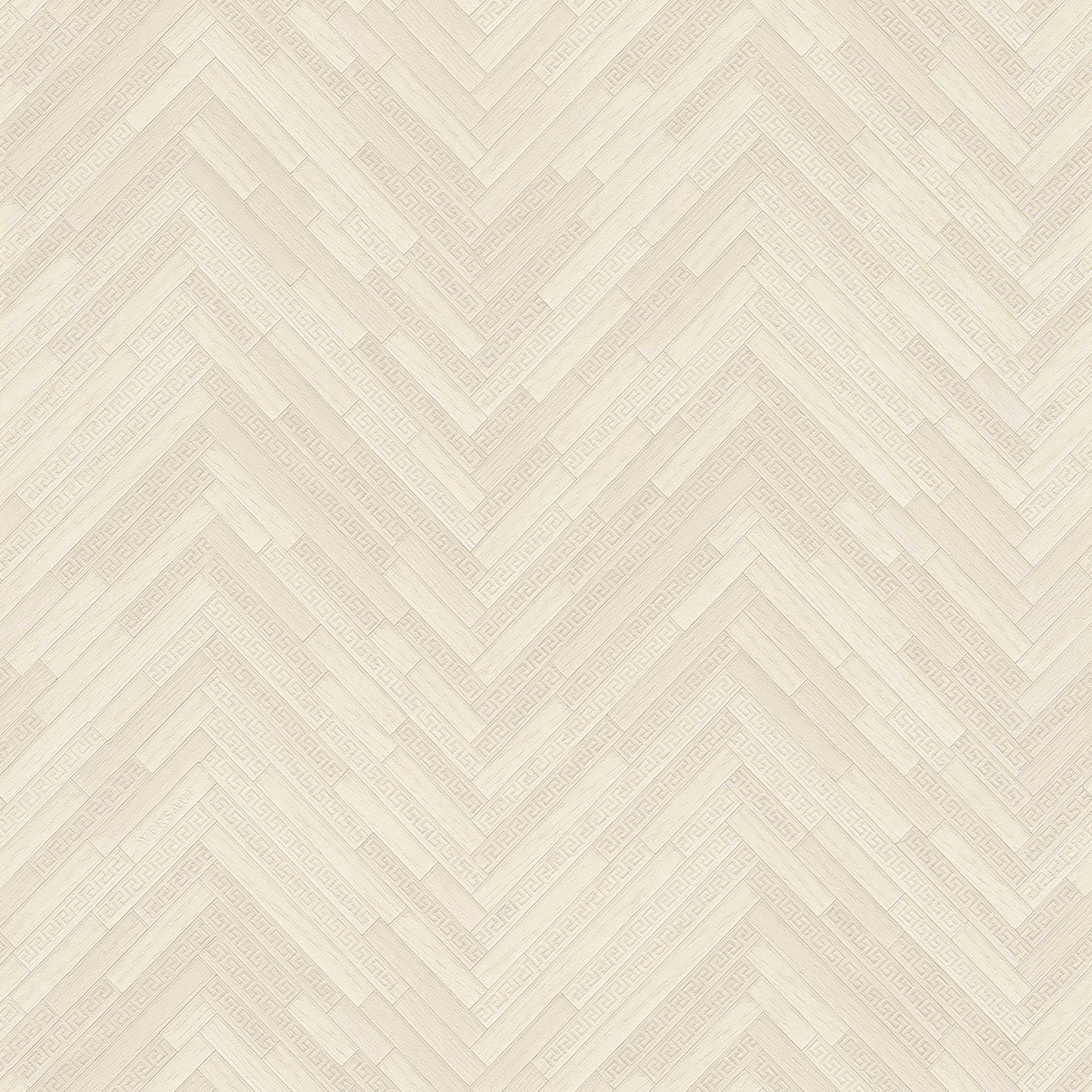 Sample - Versace Parquet Wallpaper - Creme/Beige