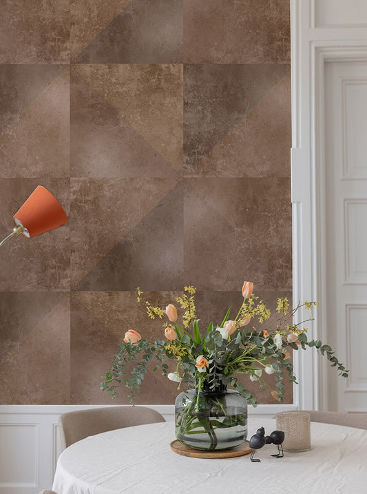 Granite - Custom Sized Wallpaper Mural (per m2) - Brown
