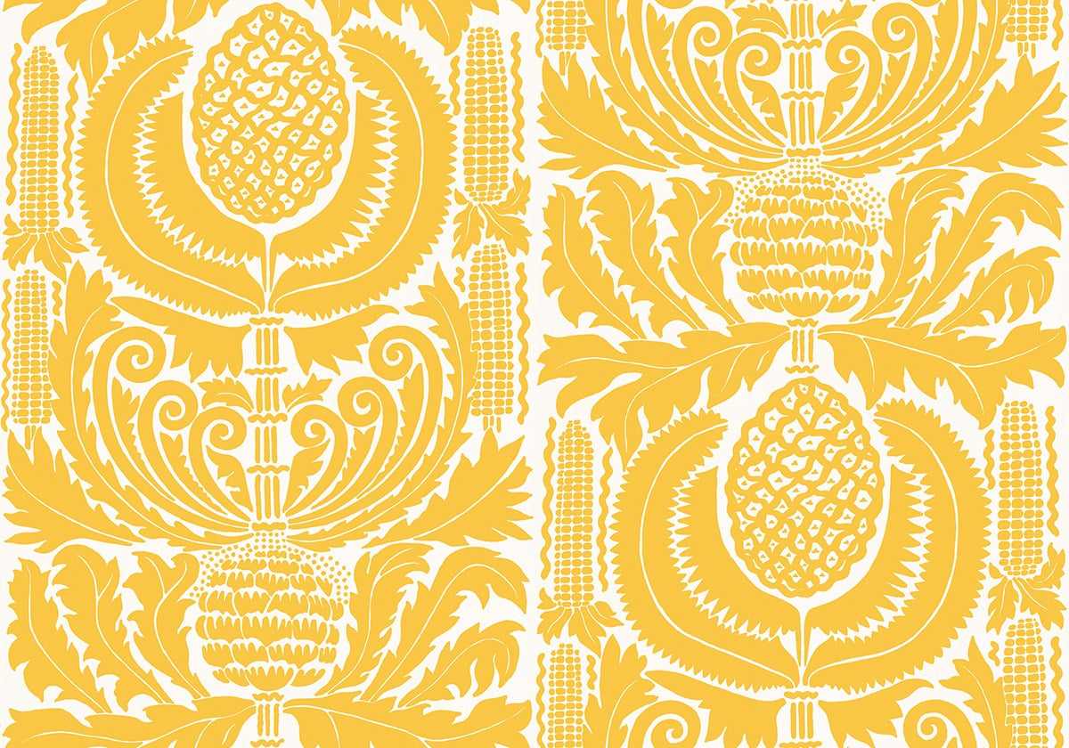 Sample - Zappa - Custom Sized Wallpaper Mural (per m2) - Yellow