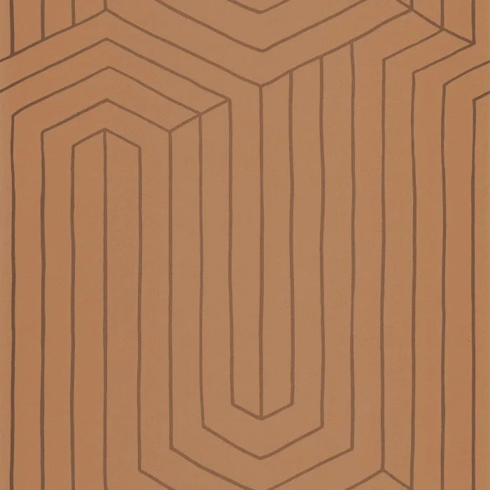 Sample - Infini Wallpaper - Camel Cuivre
