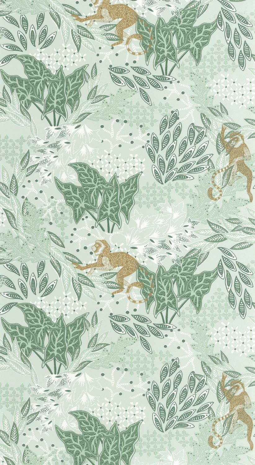 Borneo Wallpaper - Green Gold