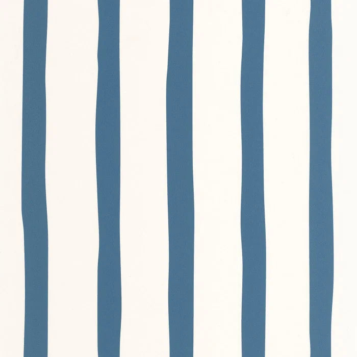 Sample - Barito Imperfect Stripes Wallpaper - Bleu