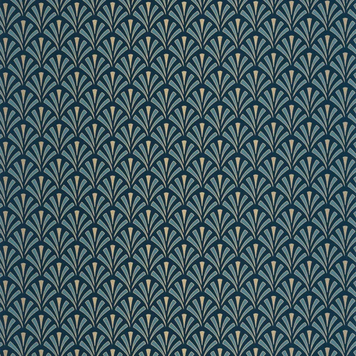 Sample - Abundance Wallpaper - Bleu Nuit Dore