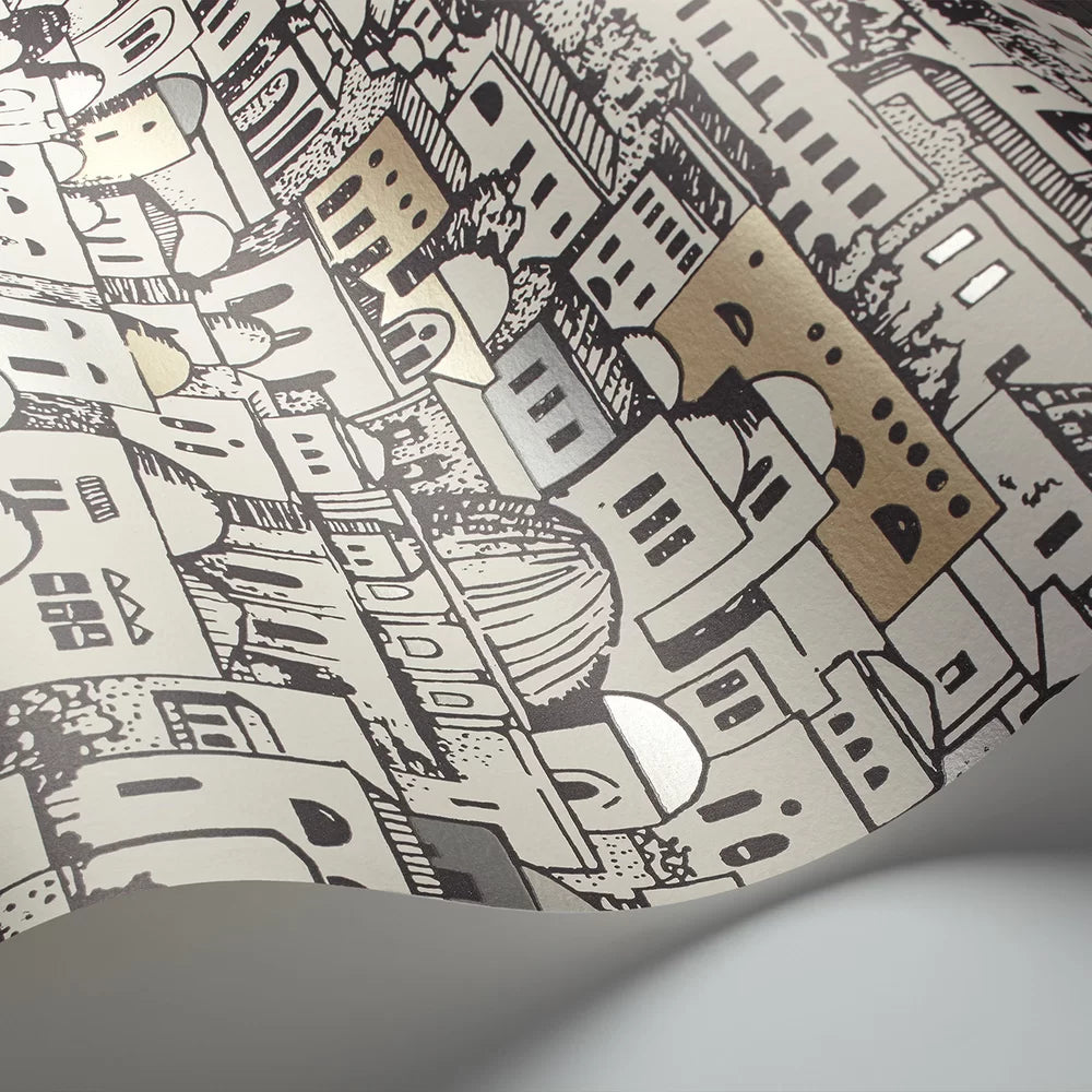 Mediterranea - Cityscape Wallpaper - White