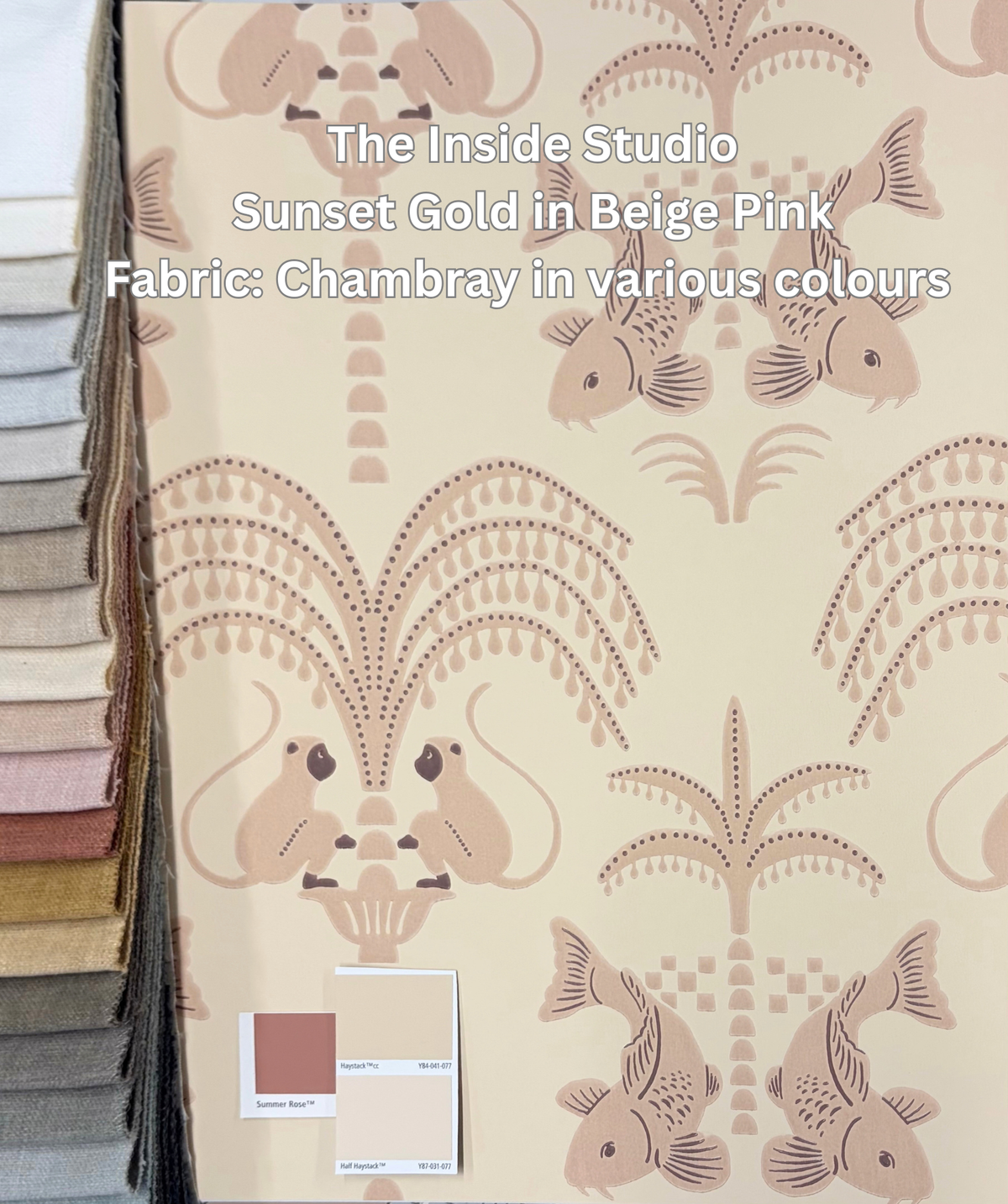 Sunset Gold Wallpaper - Beige Pink