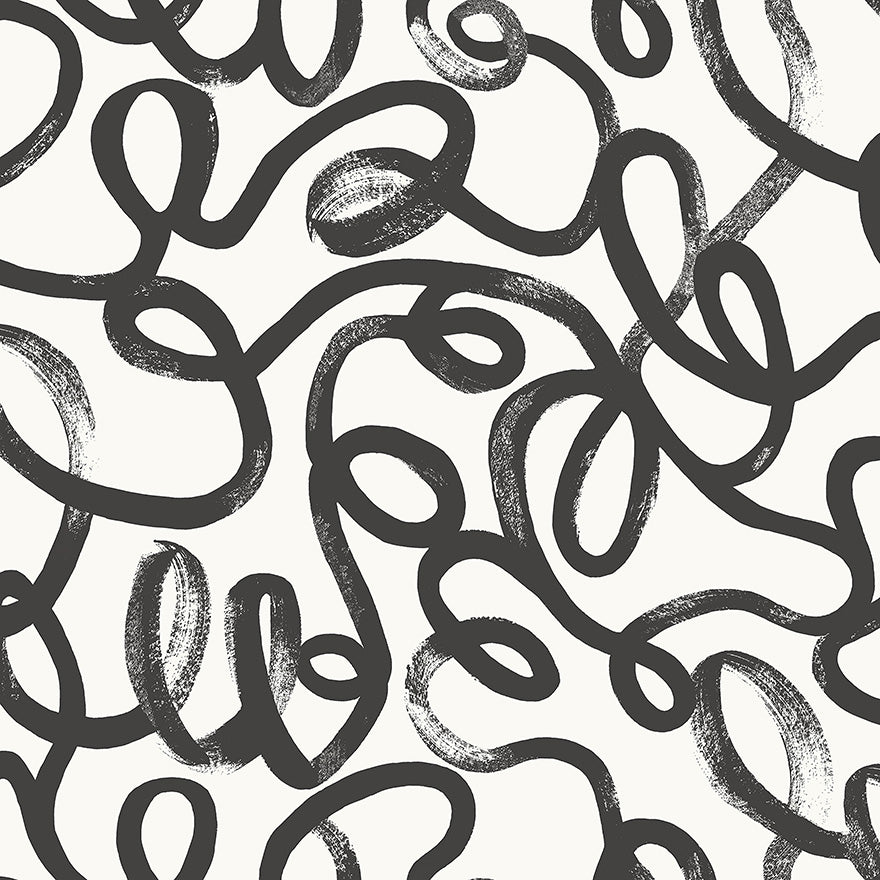 Sample - Squiggles Wallpaper - Black + White