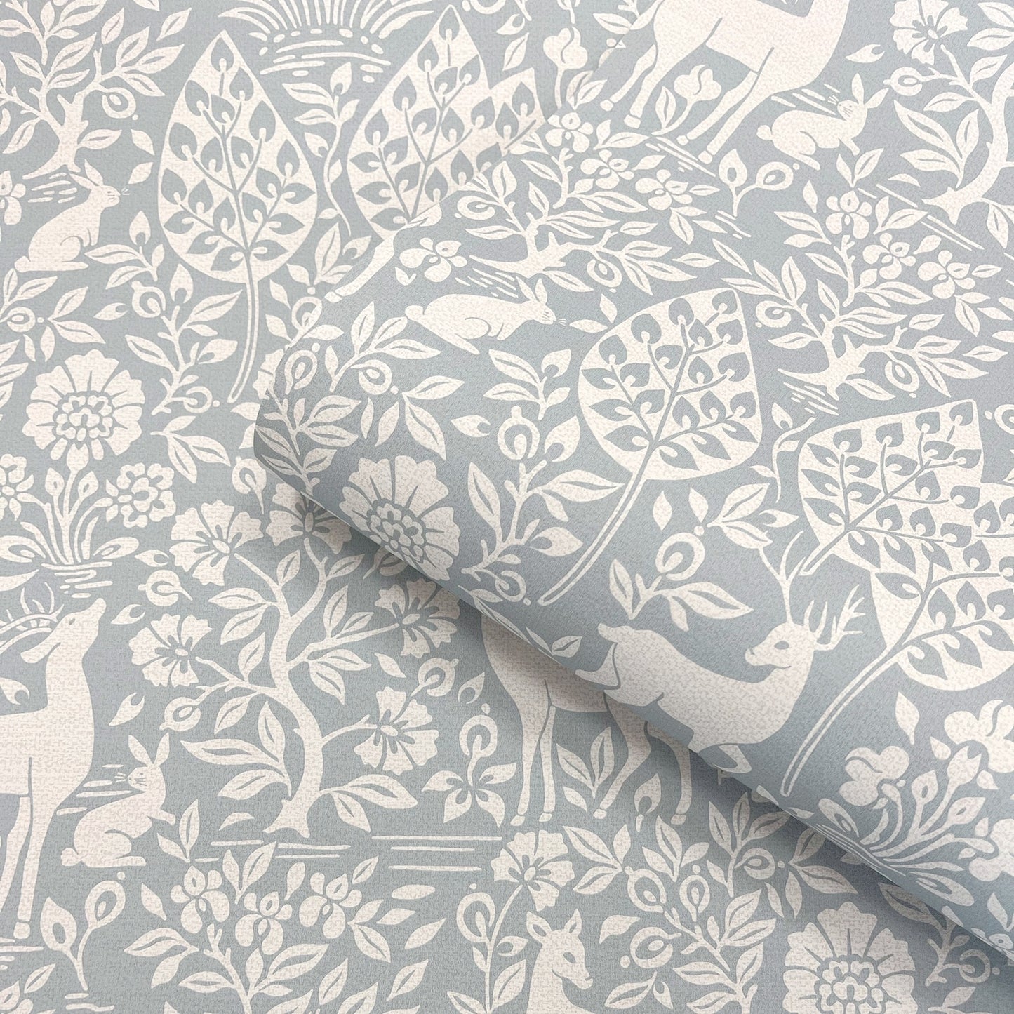 Sample – Deer Woods Wallpaper – Blue