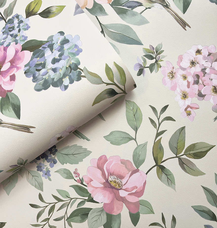 The Bird Garden – Feathered Hideaway Wallpaper – Multi