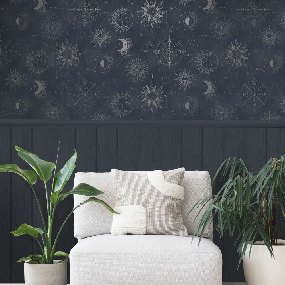 Cosmic - Wallpaper - Navy Silver