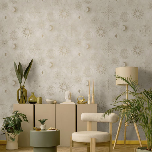 Cosmic - Wallpaper - Cream Gold