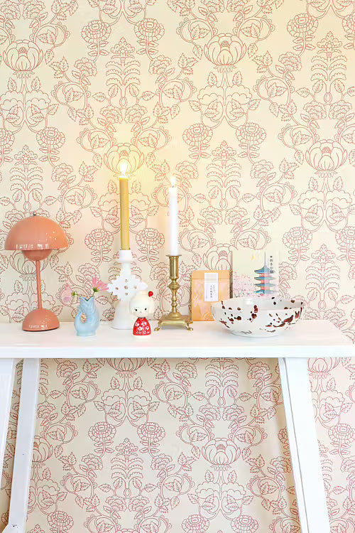 Cheri Spritz Wallpaper - Soft Red