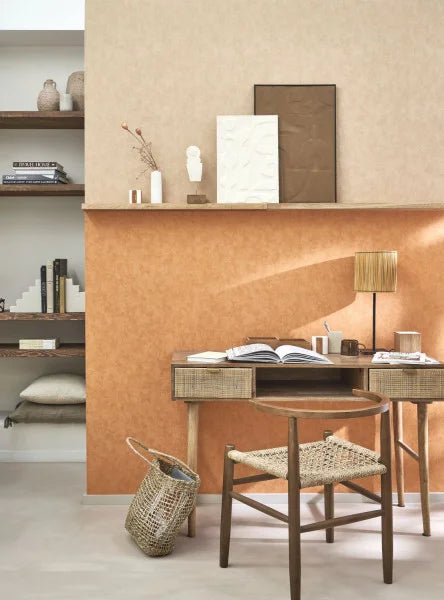 Ramatuelle Wallpaper - Apricot + Sable