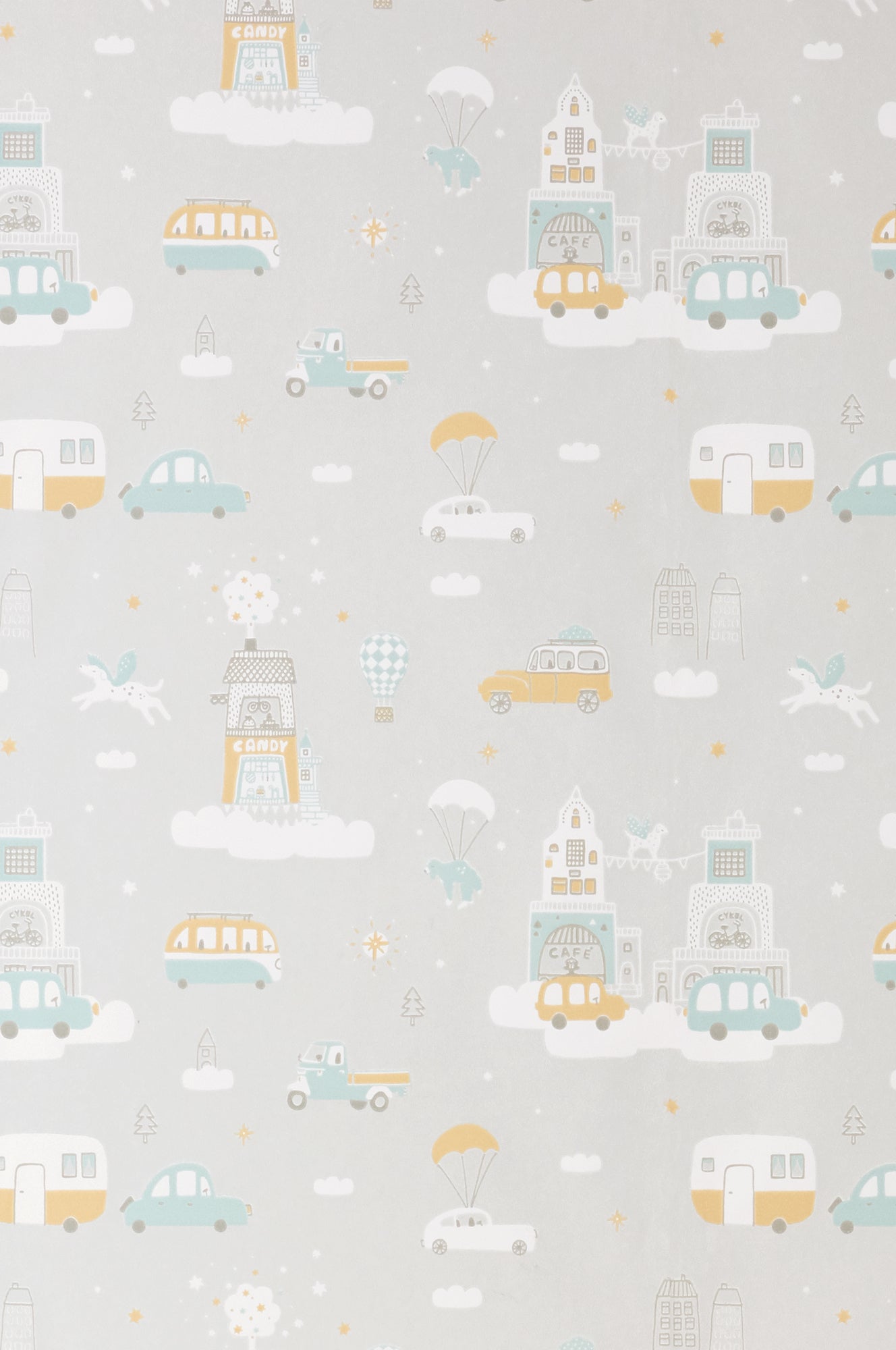 Sample - Above the Clouds Wallpaper - Soft Grey