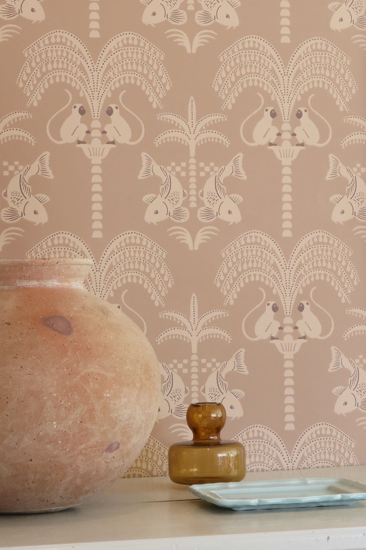 Sample - Sunset Gold Wallpaper - Caramel Brown