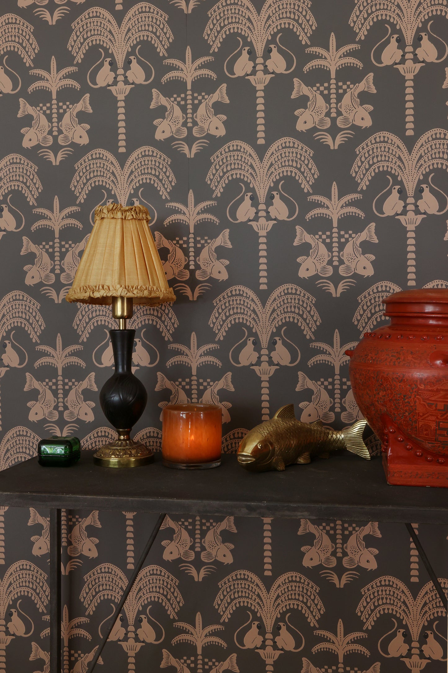 Sample - Sunset Gold Wallpaper - Black Coffee