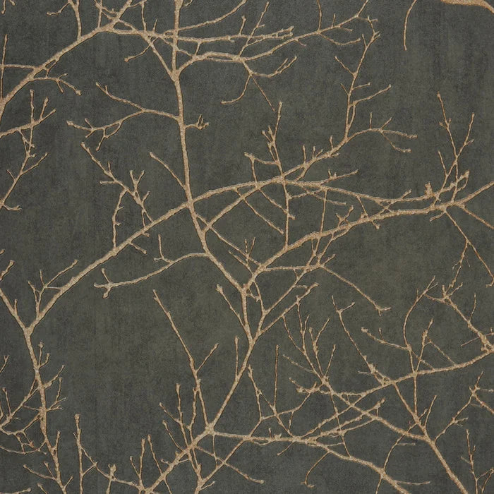 Sample - Arbre Wallpaper - Black/Brown