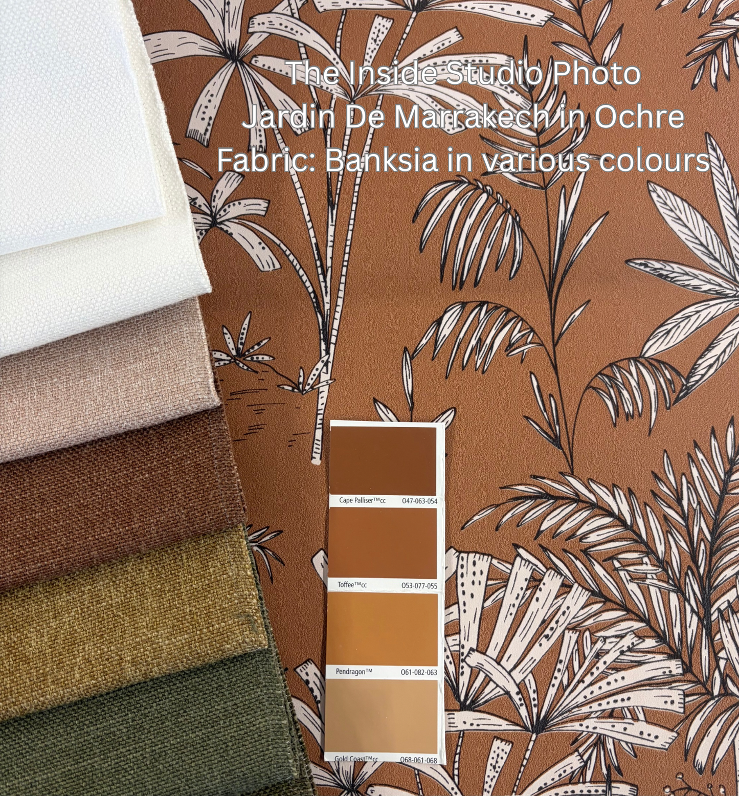 Jardin De Marrakech Vinyl Wallpaper - Ochre - Discontinuing