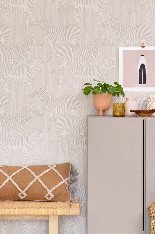 Safari Wallpaper - Warm Grey