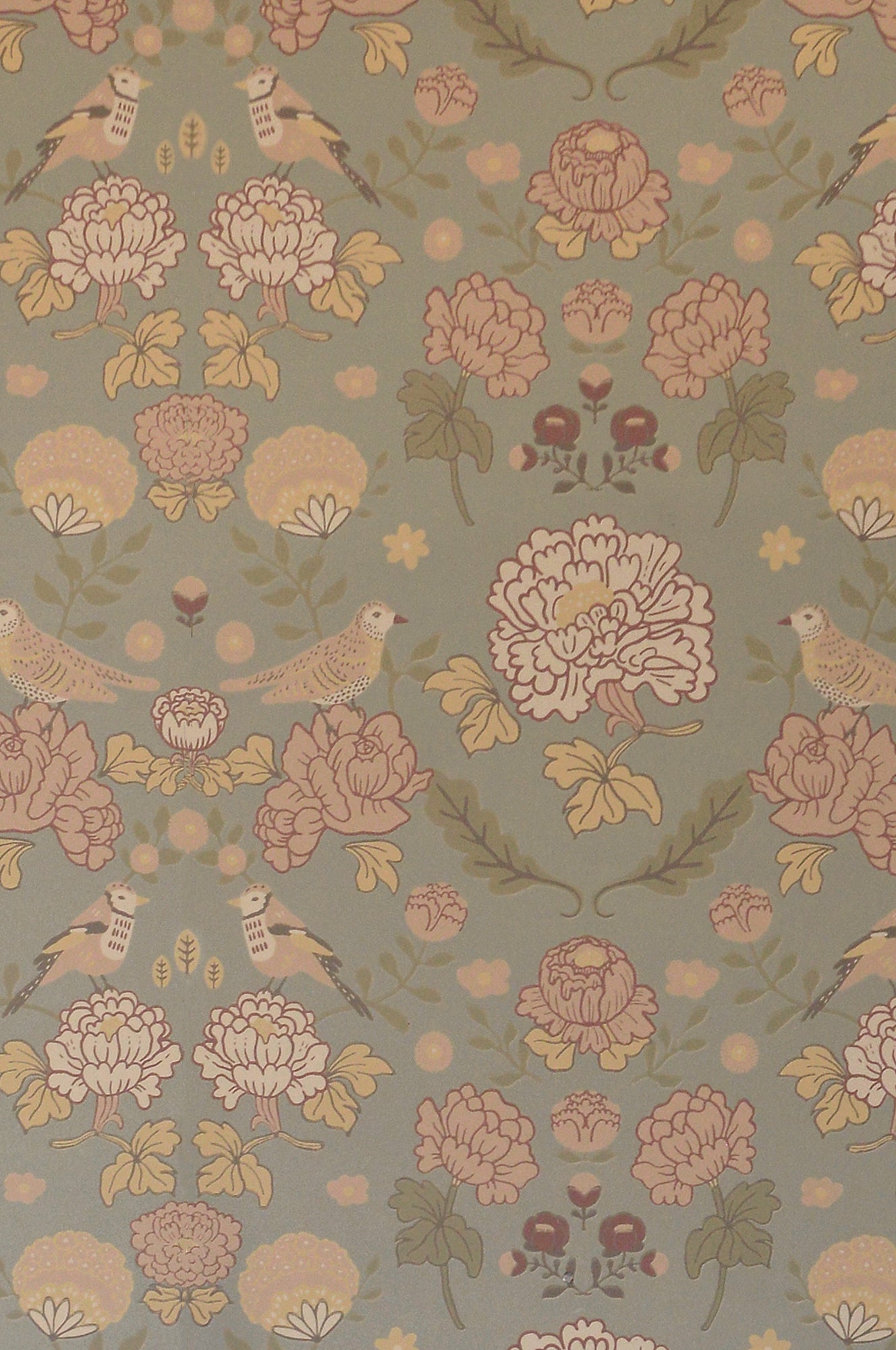Sample - June Scandinavian Wallpaper - Sage Green