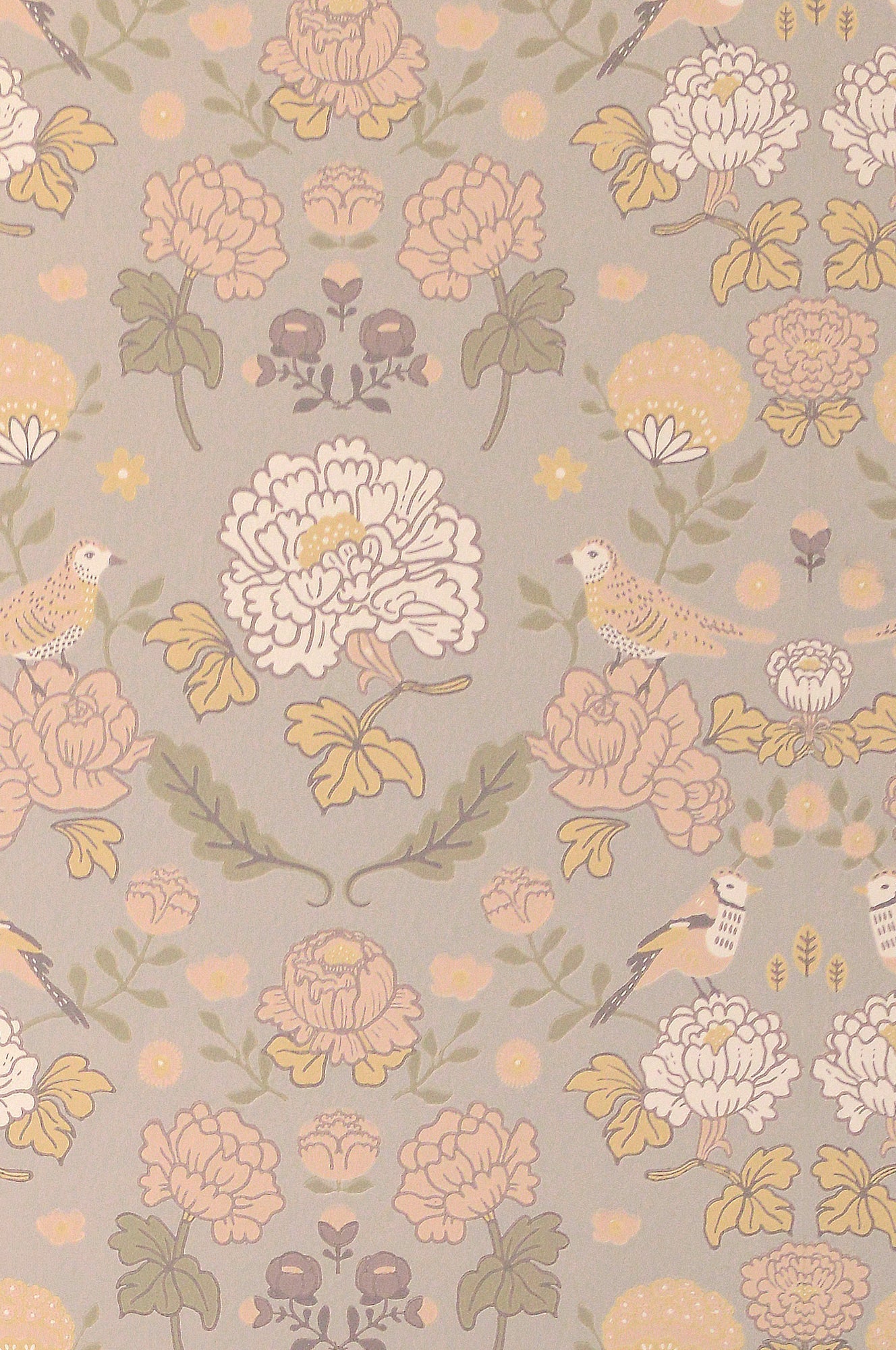 Sample - June Scandinavian Wallpaper - Grey