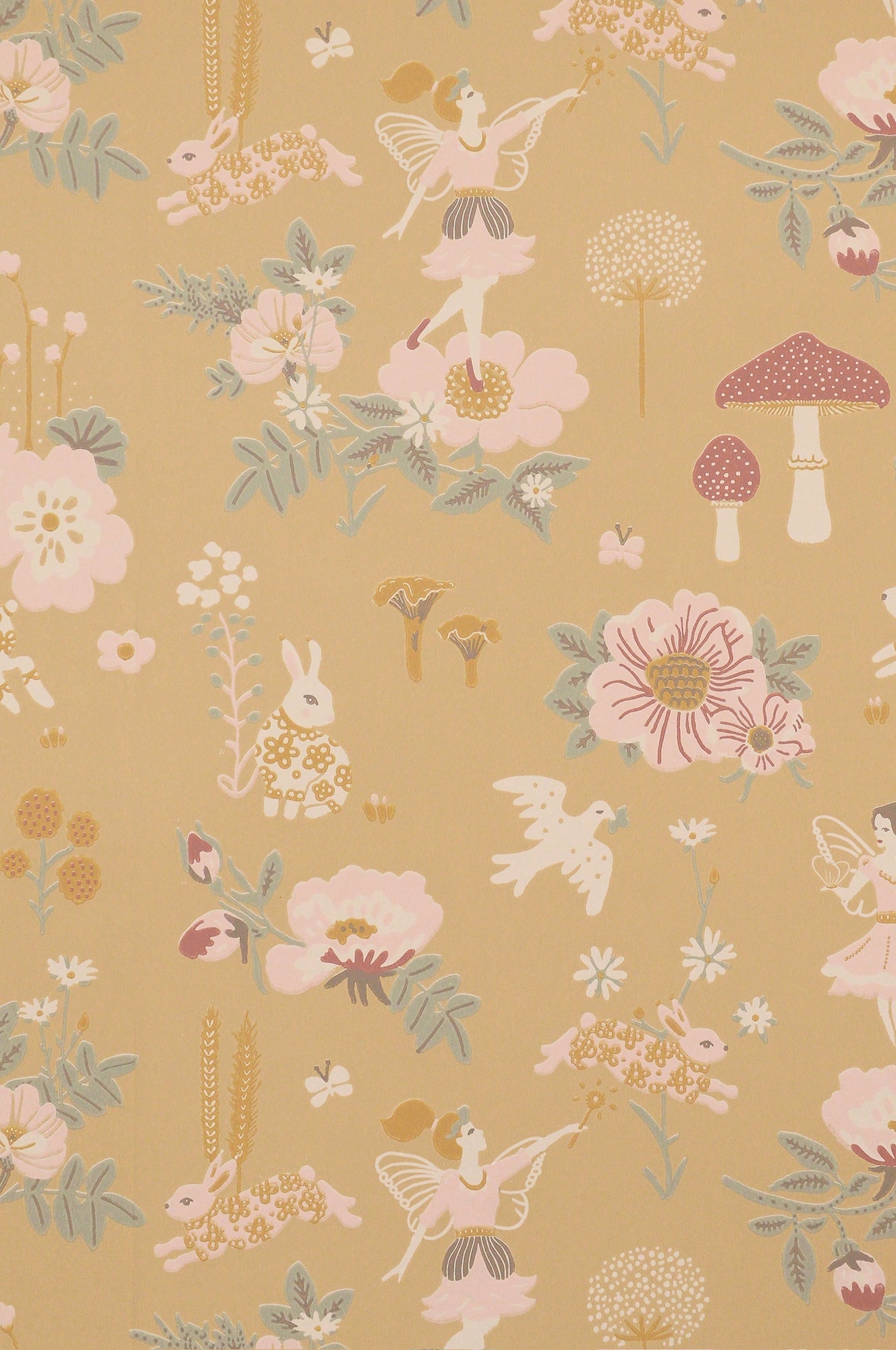 Sample - Old Garden Wallpaper - Mellow Yellow