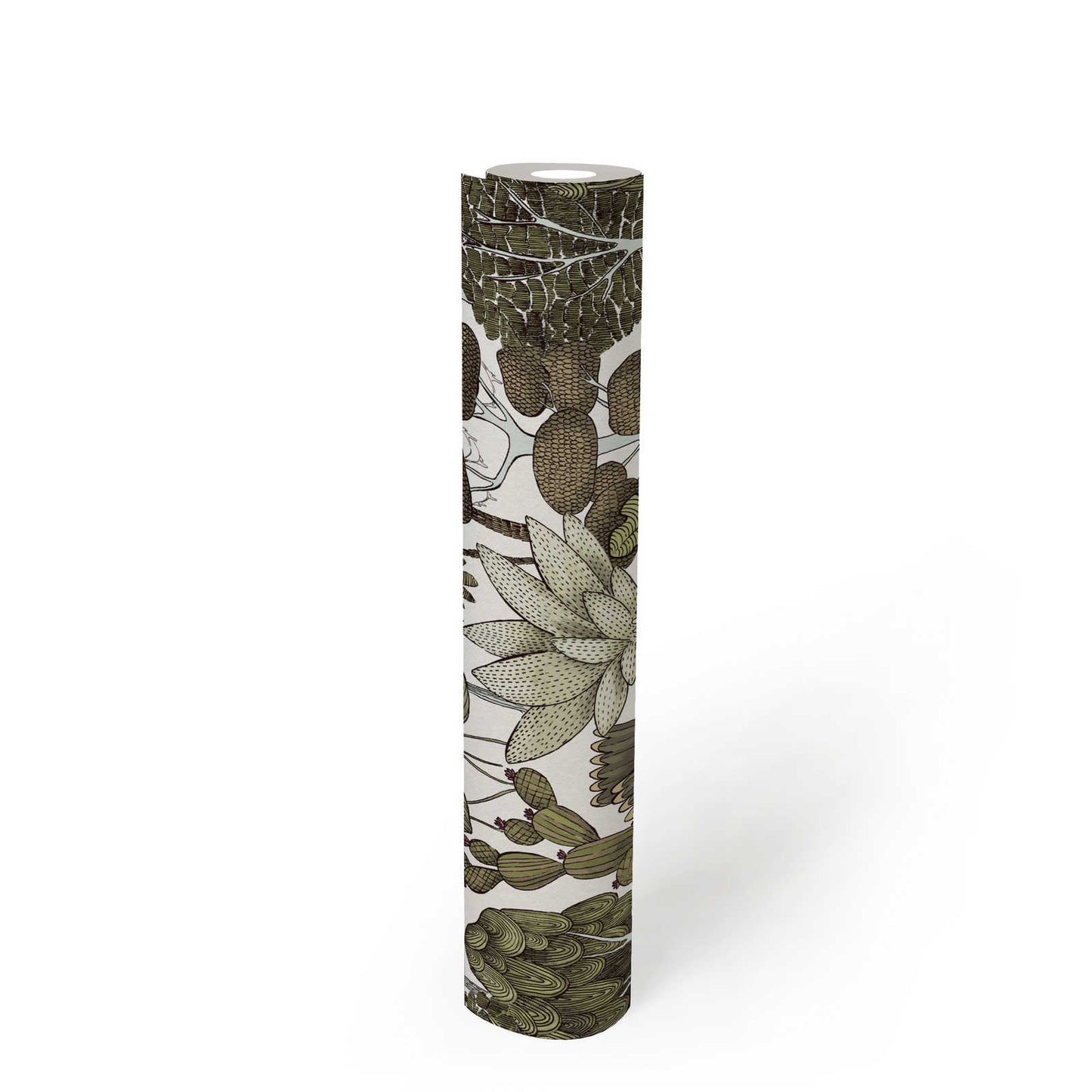 Exotic Oasis Wallpaper - White/Red