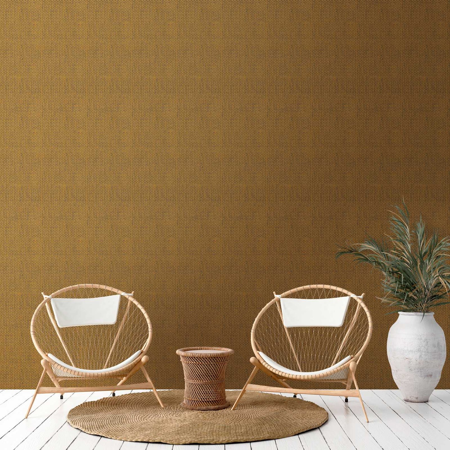 Chunky Weave Wallpaper - Ochre