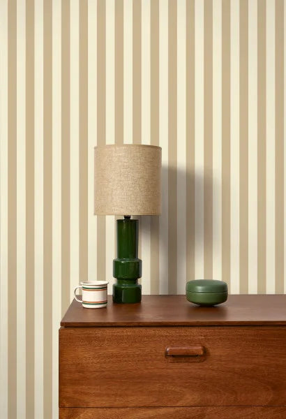 Elizabeth Stripes Wallpaper - Beige Cream