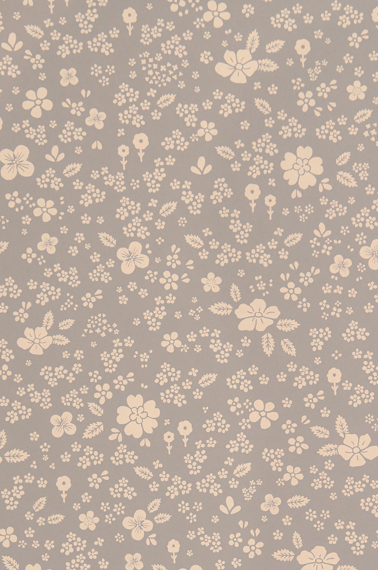 Sample - Flora Dreams Wallpaper - Dusty Blue