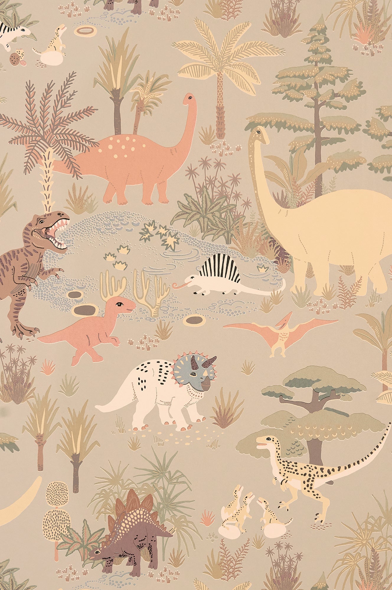 Sample - Dino Wallpaper - Soft Green