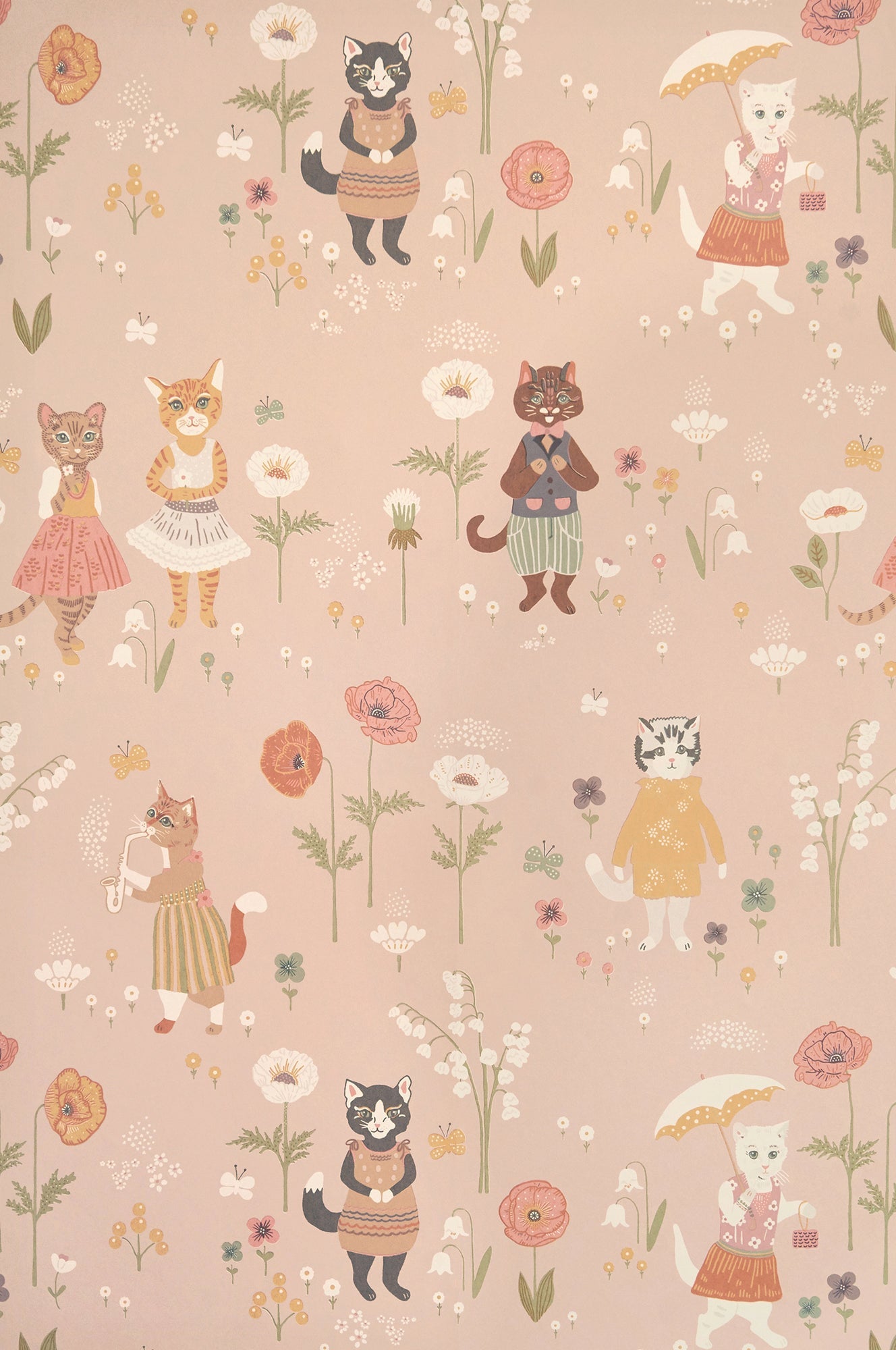 Sample - Catwalk Wallpaper - Soft Pink