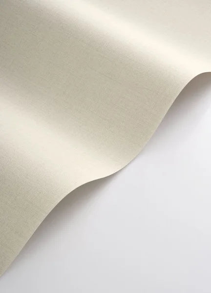 Flax - Plain Wallpaper - Blanc Coton