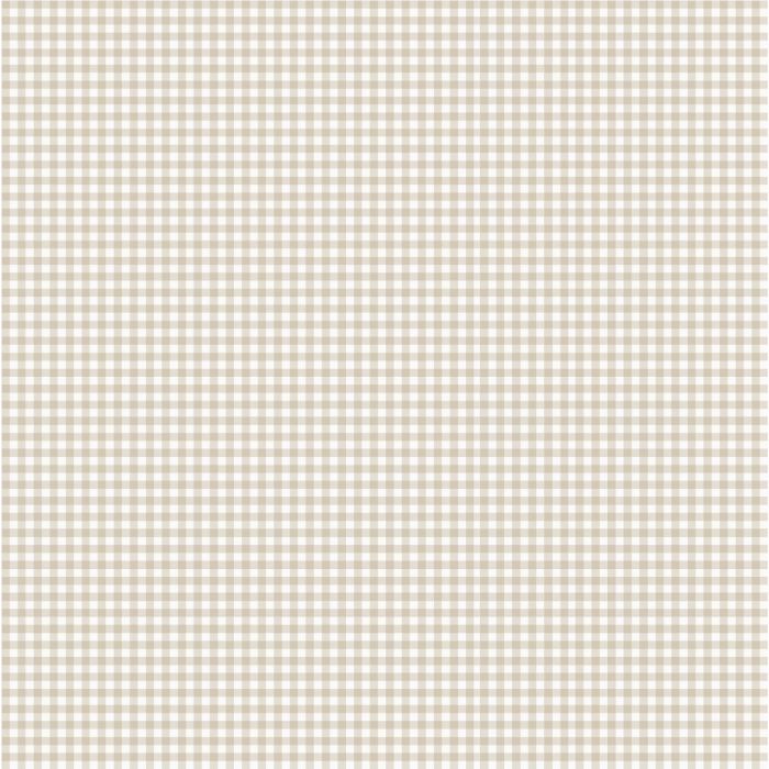 Sample - Lotta Gingham Wallpaper - Grey/Beige
