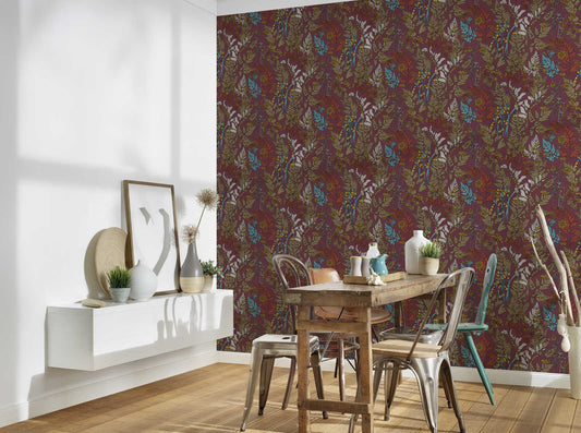 Floral Wallpaper - Red