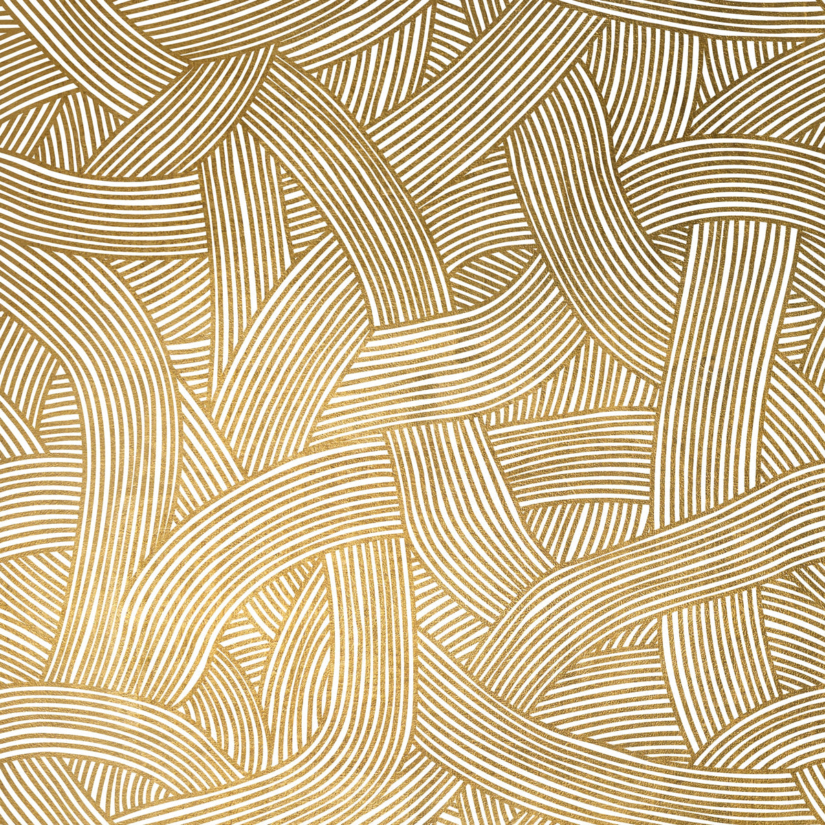 Sample – Inky Dhow – Foil Wallpaper – White/Gold