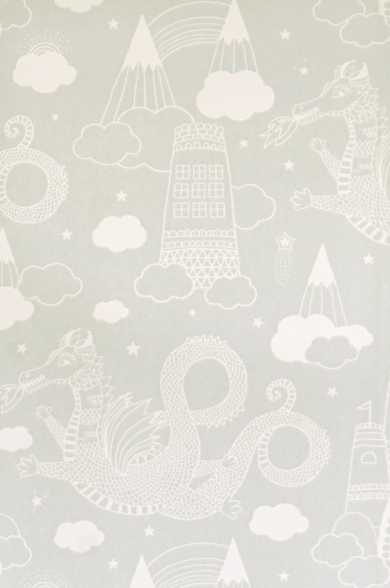 Sample - Dragon Sky Wallpaper - Grey