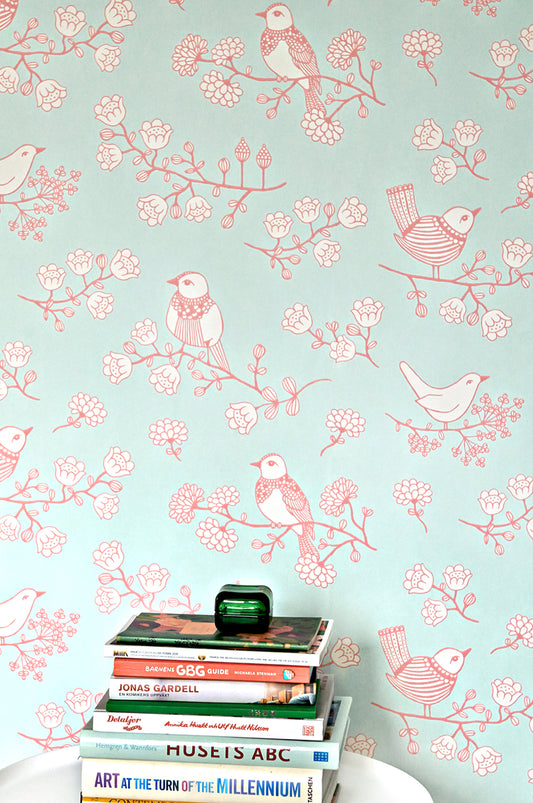 Sugar Tree Wallpaper - Turquoise