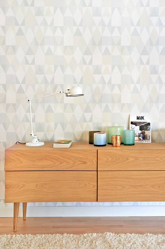 Alice Geometric Wallpaper - Grey