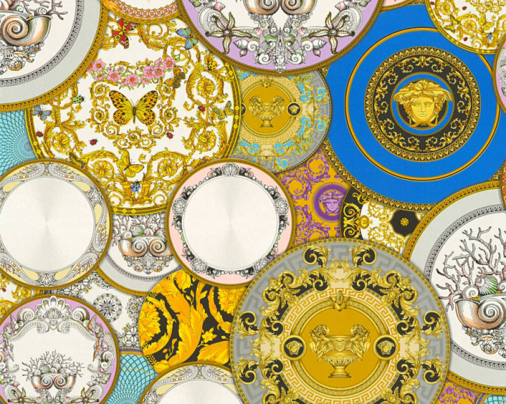 Sample - Plates Of Versace Wallpaper (Versace 3 Collection) - Gold